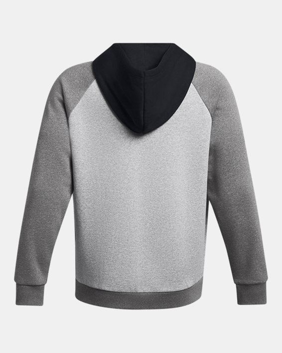 Men's UA Rival Fleece Colorblock Full-Zip, Gray, pdpMainDesktop image number 4